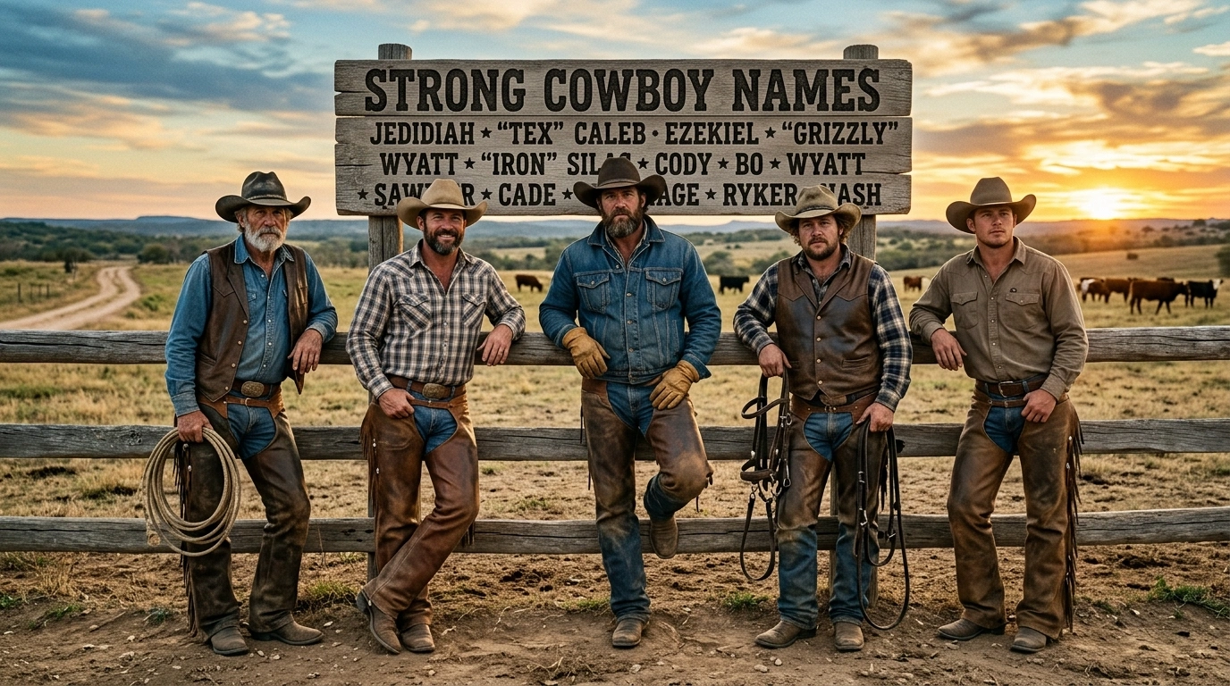 Old West Cowboy Strong Names
