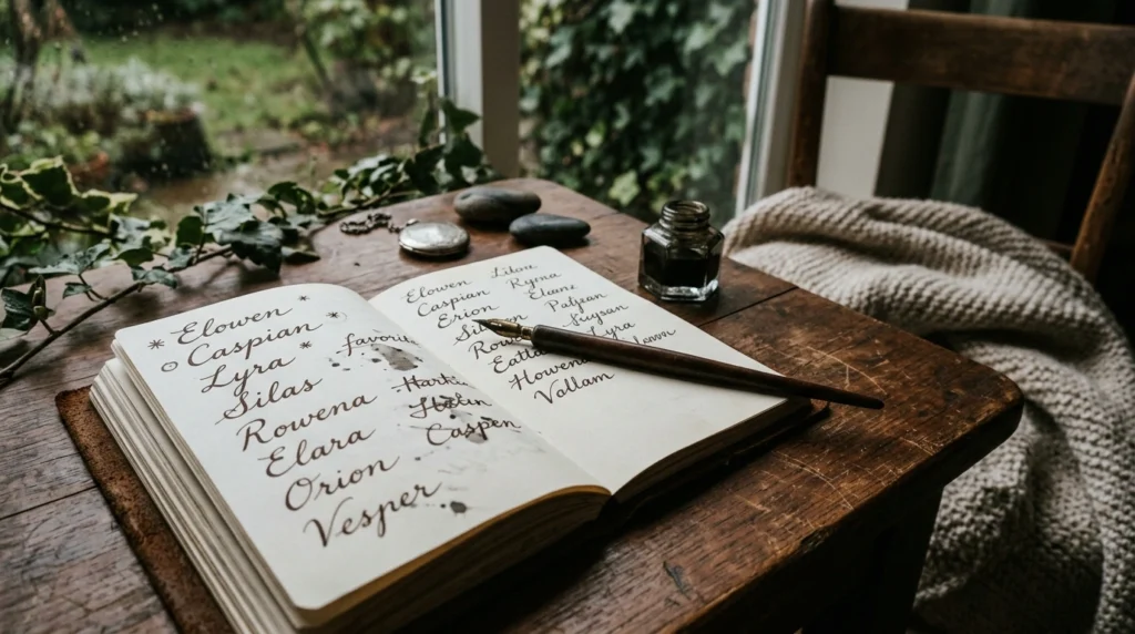 mysterious baby names aesthetic